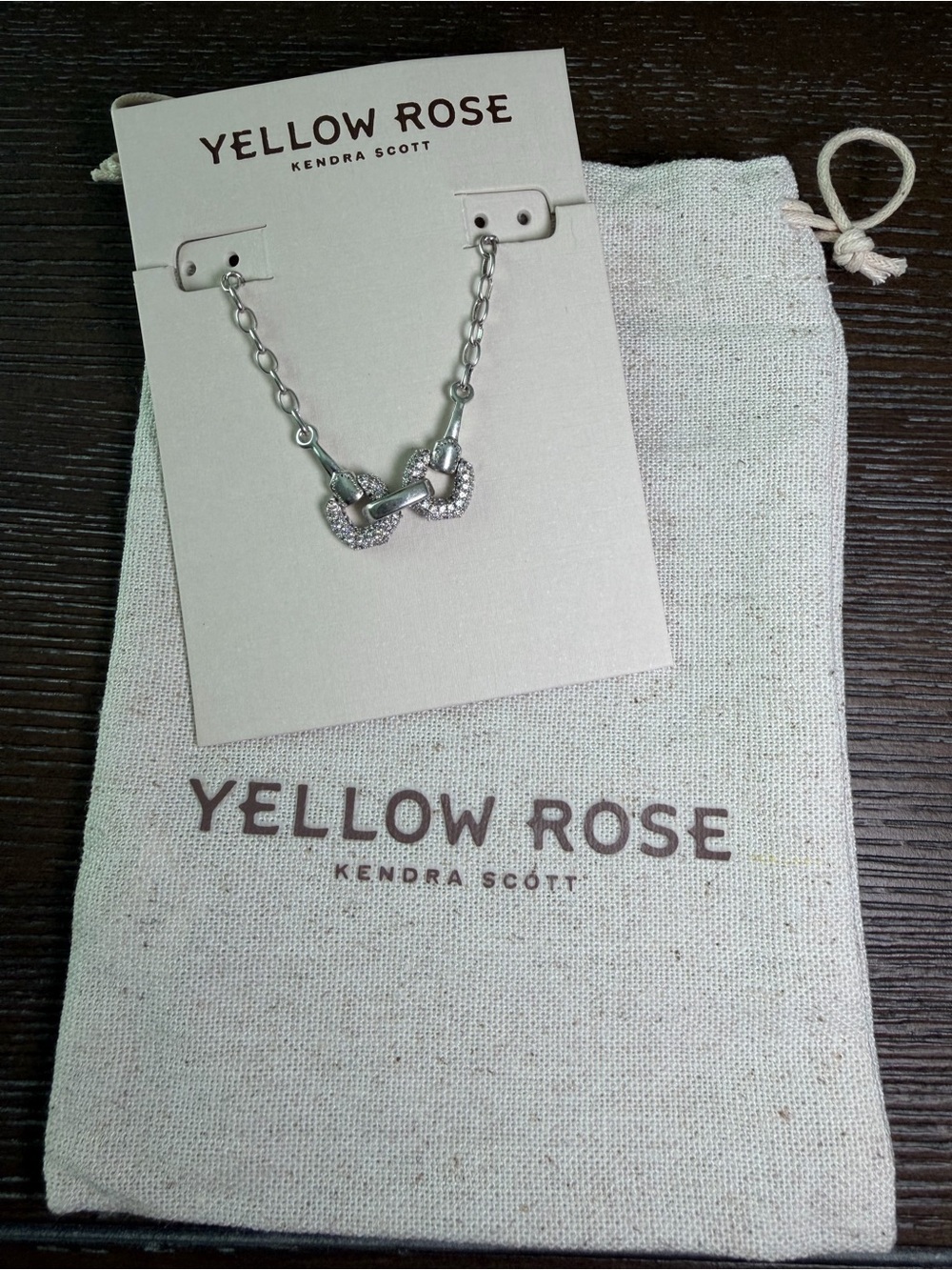 Kendra Scott Beau Vintage silver pave Necklace